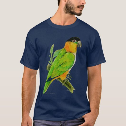 Schwarzköpfiger Caique T-Shirt (Vorderseite)