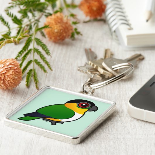 Schwarzköpfiger Papagei Schlüsselanhänger (Seite)