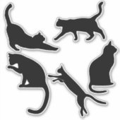 Schwarzkopfkatzen Aufkleber (Vorderseite)