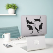 Schwarzkopfkatzen Aufkleber (Laptop auf Schreibtisch)
