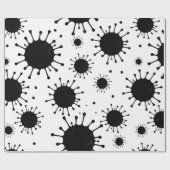 Schwarzkoronavirus Geschenkpapier (Flach)