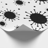 Schwarzkoronavirus Geschenkpapier (Ecke)
