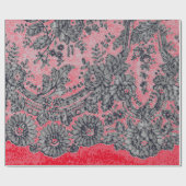 SCHWARZKÖRPER UND ROTES Wrapping Paper Geschenkpapier (Flach)