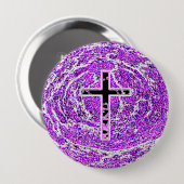 SCHWARZKREUZ MIT LILA HINTERGRUND BUTTON (Vorne & Hinten)