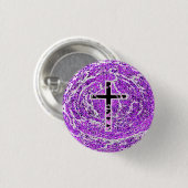 SCHWARZKREUZ MIT LILA HINTERGRUND BUTTON (Vorne & Hinten)