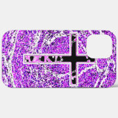 SCHWARZKREUZ MIT LILA HINTERGRUND Case-Mate iPhone HÜLLE (Rückseite (Horizontal))