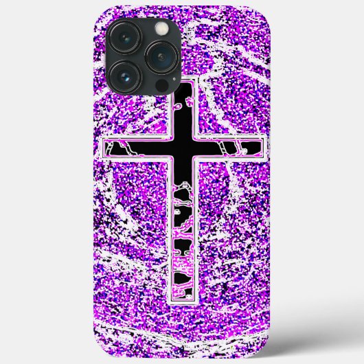SCHWARZKREUZ MIT LILA HINTERGRUND Case-Mate iPhone HÜLLE (Rückseite)