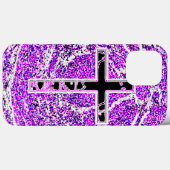 SCHWARZKREUZ MIT LILA HINTERGRUND Case-Mate iPhone HÜLLE (Rückseite (Horizontal))