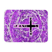 SCHWARZKREUZ MIT LILA HINTERGRUND MAGNET (Horizontal)