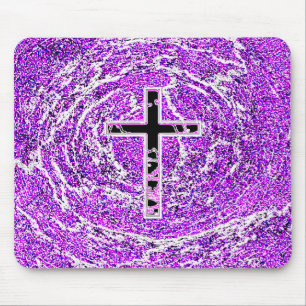 SCHWARZKREUZ MIT LILA HINTERGRUND MOUSEPAD