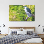 Schwarzkronenheron Leinwanddruck (Insitu (Schlafzimmer))