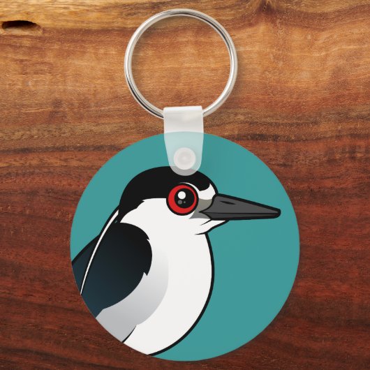 Schwarzkronenheron Schlüsselanhänger (Vorderseite)