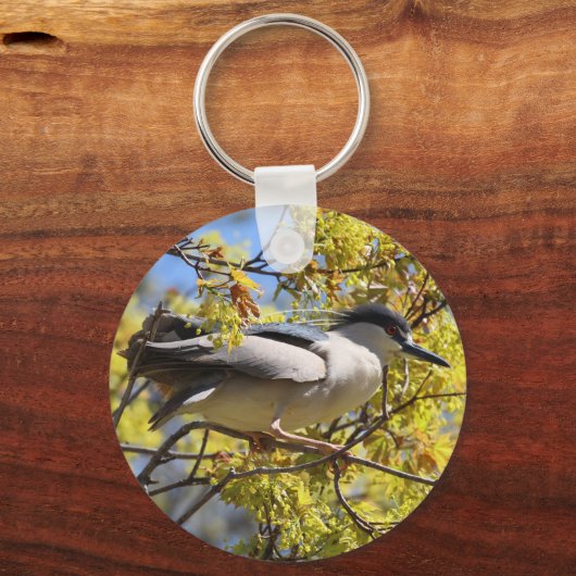 Schwarzkronenheron-Schlüsselanhänger Schlüsselanhänger (Vorderseite)