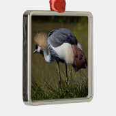 Schwarzkronenkrane Ornament Aus Metall (Rechts)