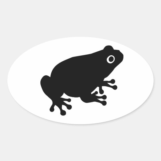 Schwarzkrötelfrosch Ovaler Aufkleber (Vorderseite)
