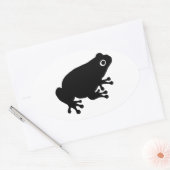 Schwarzkrötelfrosch Ovaler Aufkleber (Umschlag)