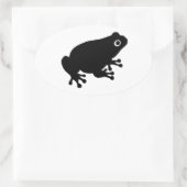 Schwarzkrötelfrosch Ovaler Aufkleber (Tasche)