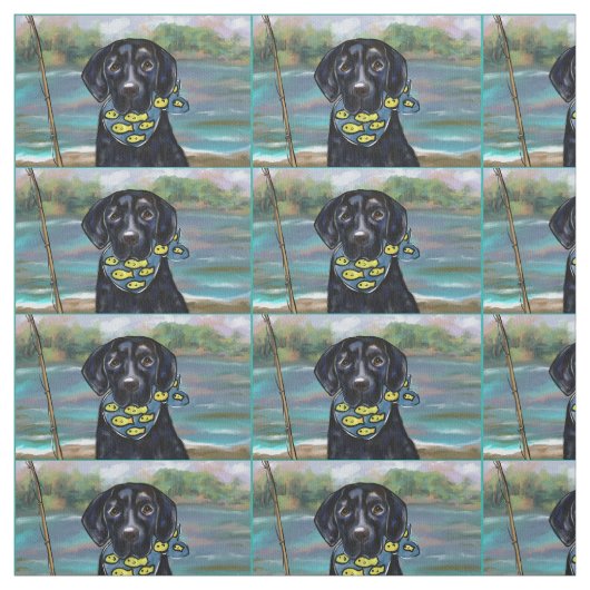 SCHWARZLABRADOR RETRIEVER STOFF (Muster)