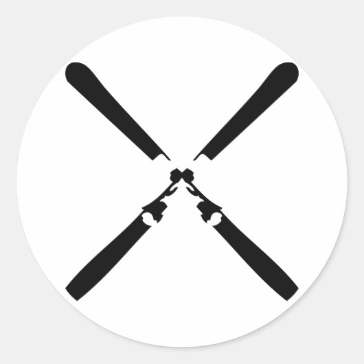 Schwarzläufer überquert runder aufkleber (Vorderseite)