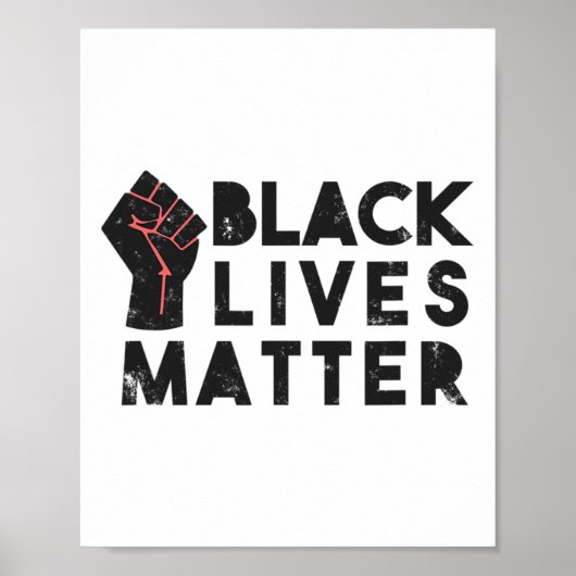 Schwarzleben Problem Protest politischen Power Fau Poster (Vorne)