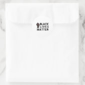 Schwarzleben Problem Protest politischen Power Fau Runder Aufkleber (Tasche)