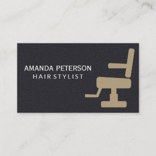 Schwarzleder   Barber Salon Vorsitzender Visitenkarte