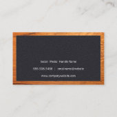 Schwarzleder | Friseursalon | Einrahmen Visitenkarte (Rückseite)