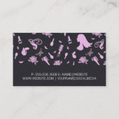 Schwarzleder | Hair Stylist Muster Visitenkarte (Rückseite)