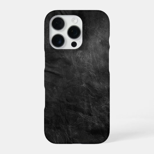 Schwarzleder iPhone Hülle (Rückseite)
