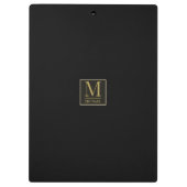 Schwarzleder Klemmbrett (Rückseite)