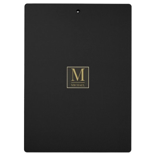 Schwarzleder Klemmbrett (Rückseite)