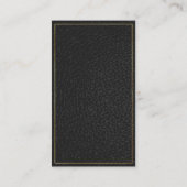 Schwarzleder | Strohband Visitenkarte (Rückseite)