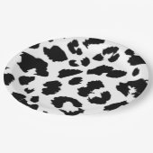 SCHWARZLEOPARDRUCK PAPPTELLER (Schrägansicht)
