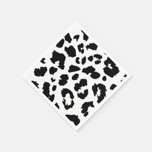 SCHWARZLEOPARDRUCK SERVIETTE (Ecke)