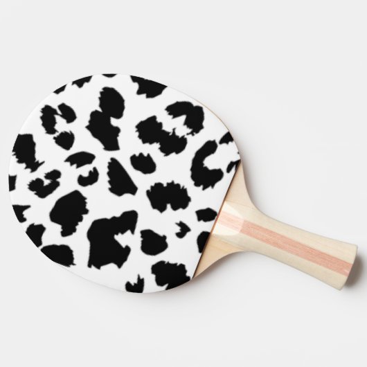 SCHWARZLEOPARDRUCK TISCHTENNIS SCHLÄGER (Seitenansicht)