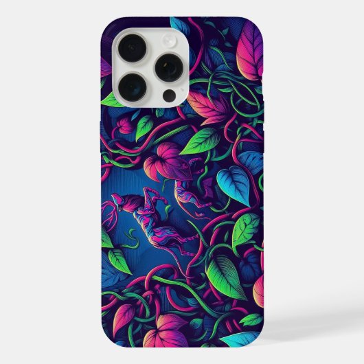 Schwarzlicht-Graffiti-Design iPhone Hülle (Rückseite)