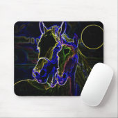 Schwarzlichtpferde Mousepad (Mit Mouse)