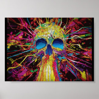 Schwarzlichtplakatschädel Poster