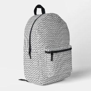 SCHWARZLINIE STRICK-Rucksack Bedruckter Rucksack