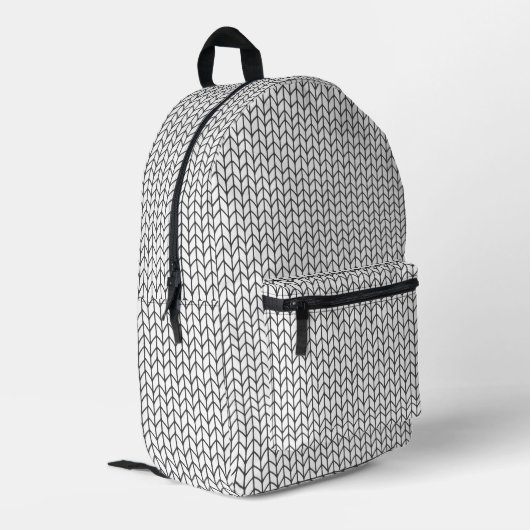 SCHWARZLINIE STRICK-Rucksack Bedruckter Rucksack (Rückseitige Ecke links)