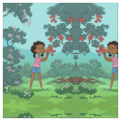 Schwarzmädchen Stoff (Nahaufnahme)