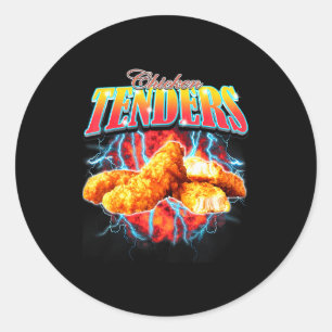 Schwarzmarkt-Rap Lustige Chicken Tenders Vintage 9 Runder Aufkleber