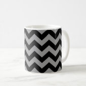 Schwarzmarokkanische Moods Chevrons Kaffeetasse (VorderseiteRechts)