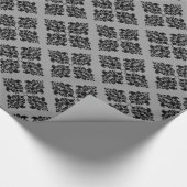 Schwarzmarokkanischer Damast Geschenkpapier (Ecke)