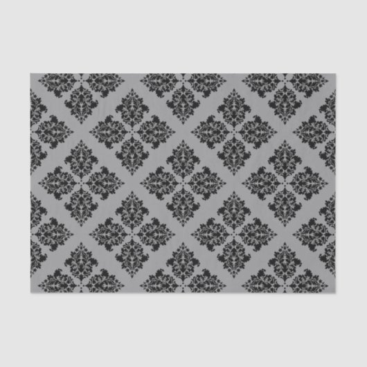 Schwarzmarokkanischer Damast Seidenpapier (Vorderseite)