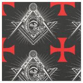 Schwarzmaske Templer Ritter Vintages Muster Stoff (Nahaufnahme)