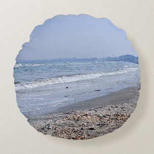 Schwarzmeer-Mamaia-Strand – Constanta Rumänien Dru Rundes Kissen