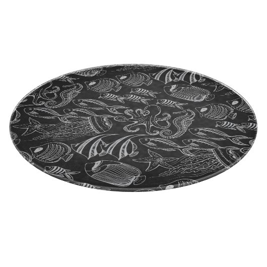 Schwarzmeer-Muster Schneidebrett (Ecke)