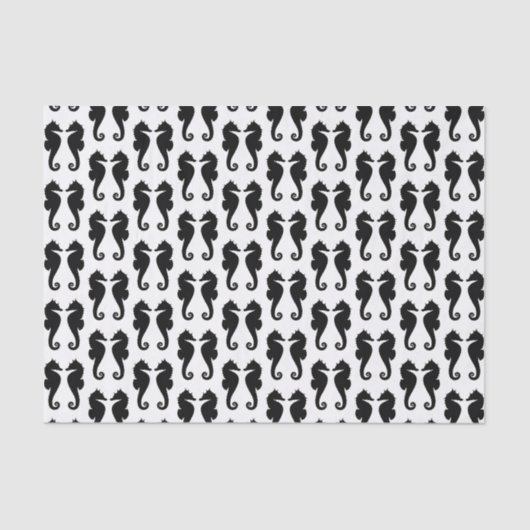 Schwarzmeer-Pferde auf Weiß Seidenpapier (Vorderseite)