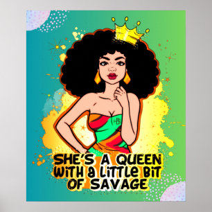 Schwarzmeerkamerin Melanin Sista Queen Poster